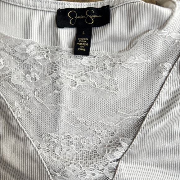 Jessica Simpson White Lace Accent Blouse - Picture 7 of 7